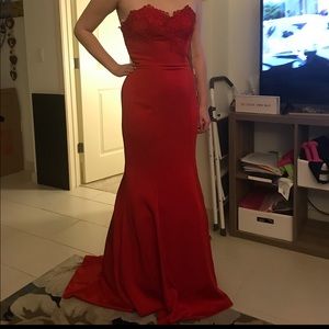 Red gown